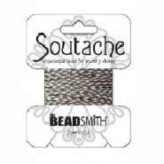 Beadsmith Rayon soutache Schnur 3mm - Smog linen stiped